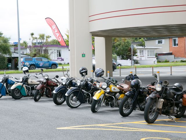 classic motorbikes at Bill Richardson Transport World