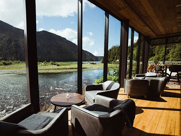 Ivanhoe Lounge, Clayoquot Wilderness Lounge, USA, North America