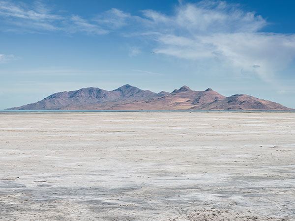 The Bonneville Salt Flats, Utah, USA
