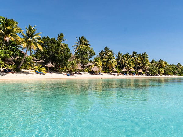 White sand beach in Fiji Island