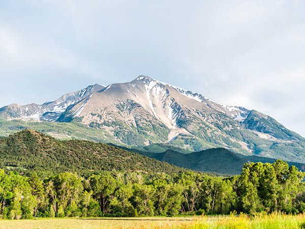 Mt Sopris in summer, Colorado USA