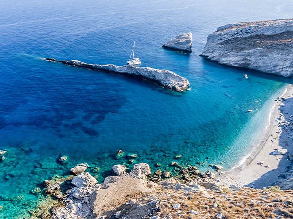 Katergo beach in Folegandros Island Cyclades Greece