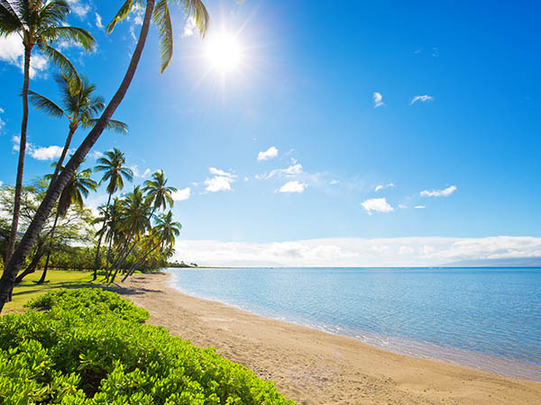 One Alii Park Beach of the Island of Molokai in Hawaii, USA