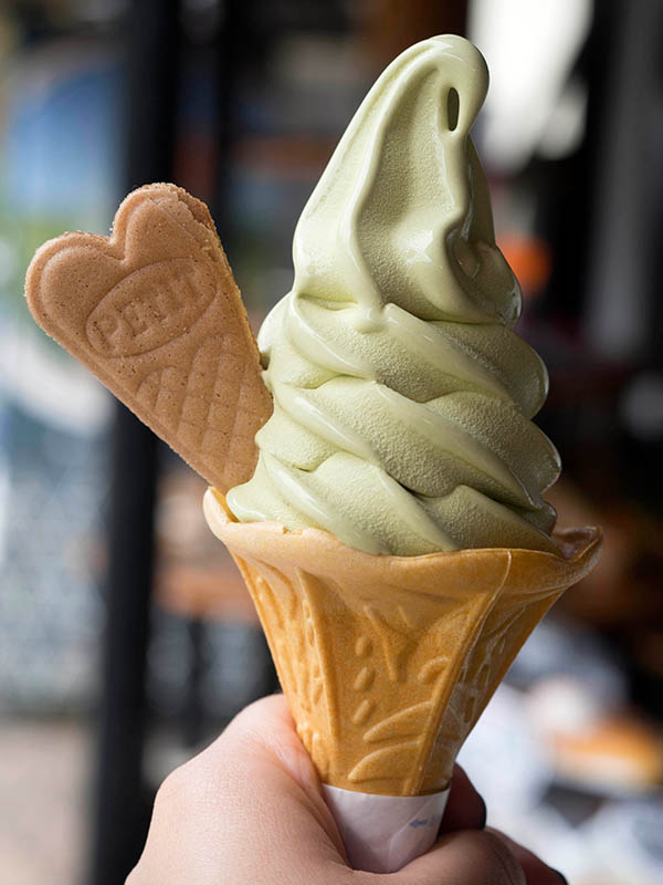 Green tea ice cream, Japan