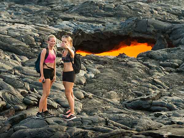 Selfie, Volcanoes National Park, Hawaii Island, Hawaii