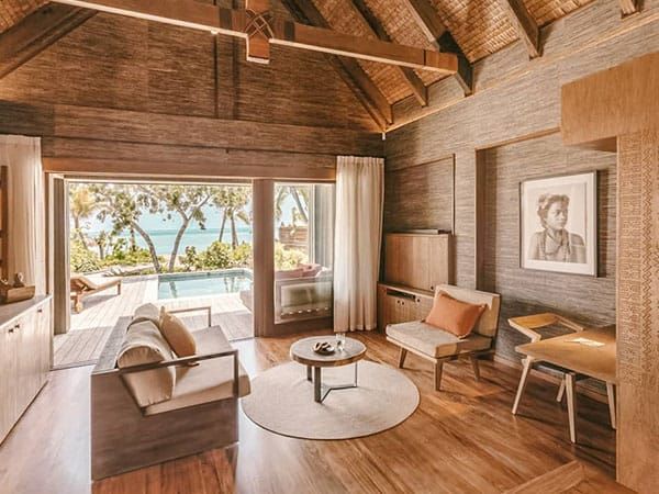 Interiors of Six Senses Resort in Fiji Islands