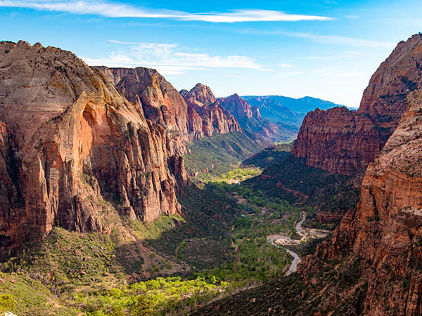 View from Angels Landing, Zion National Park, Utah, USA