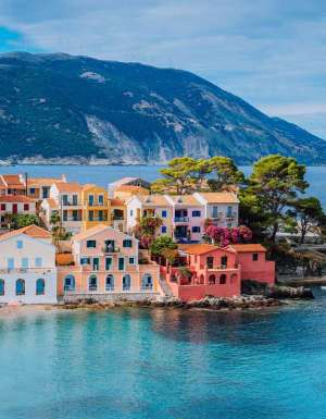 Colorful town of Assos in Greece, Europe