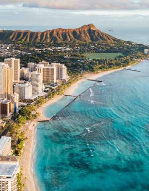 Aerial view of Oahu, Hawaii, USA