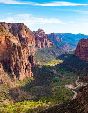 View of Zion National Park from Angles Landing
