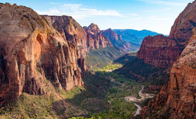 View of Zion National Park from Angles Landing