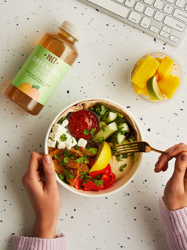Vegan meals at Pret, London, United Kingdom
