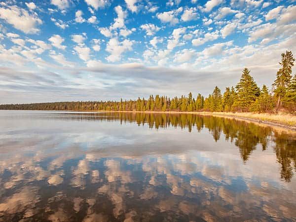 Clear Lake landscape in Riding Mountain National Park Manitoba Canada.