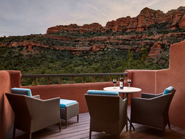 Views from the Casita King Guest Room of Boynton Canyon. (Image: Enchantment Resort)