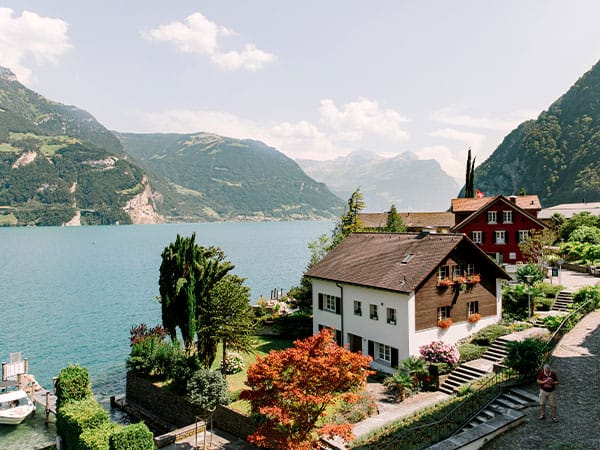 Lake view of Bauen, Switzerland