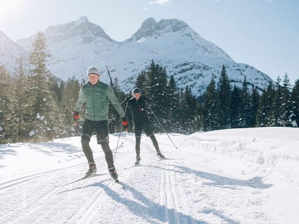Cross-country skiing Zugertal valley, Austria 