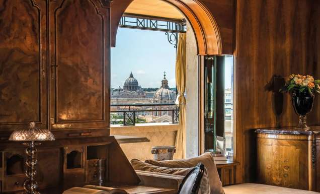 View over Rome from Hotel Hassler Roma. (Image: Hotel Hassler Roma/Tommy Picone)