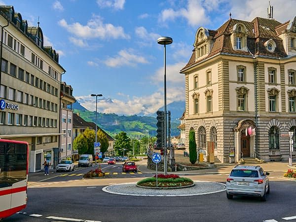 Roundabout at Schwyz, Switzerland