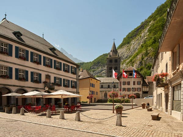 Place du Parvis, St Maurice Village, Switzerland