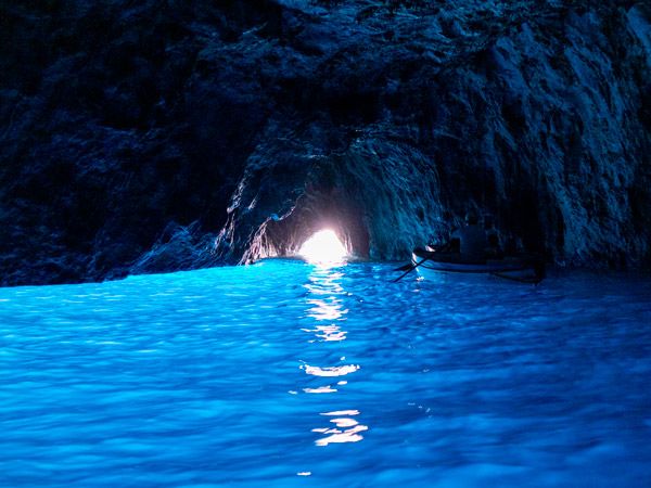 Inside Capri's Blue Groto