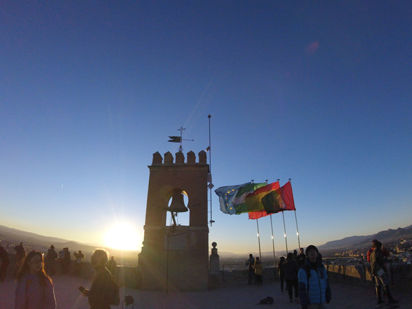 Sunset at the top of the Alhambra. (Image: Emily Murphy)
