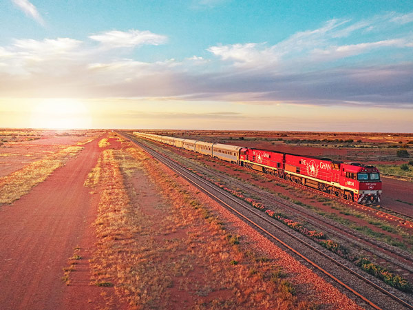 The Ghan train journey in Australia