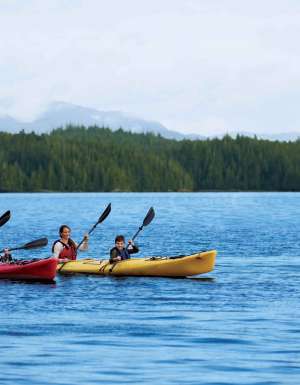 A family fjord kayaking