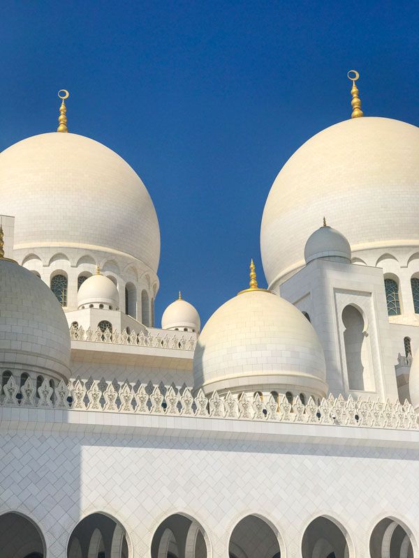 The Sheikh Zayed Grand Mosque in Abu Dhabi