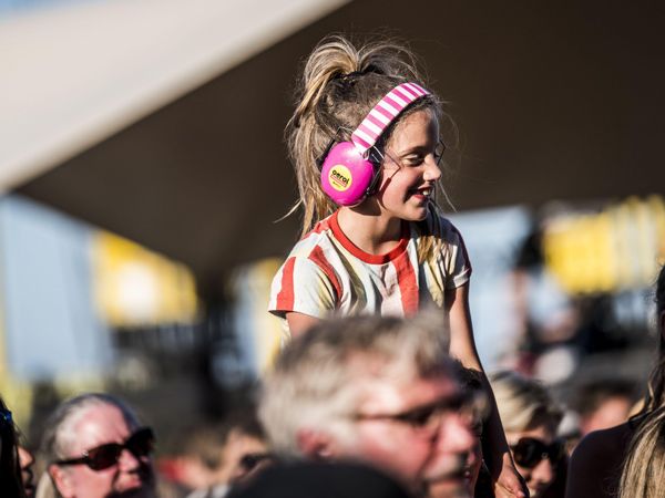 A child participating in the Oerol Festival in on the Dutch island of Terschelling