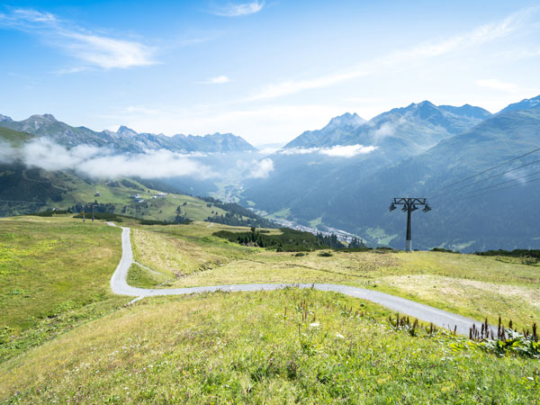 Scenery of St Anton am Arlberg in the Austrian Alps