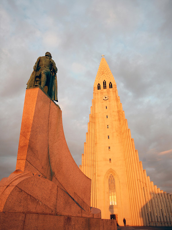 Hallgrímskirkja, a Lutheran church in Reykjavík, Iceland.