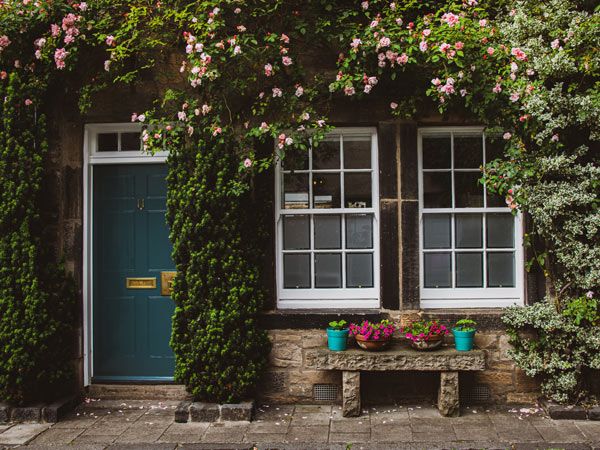 A house exterior in Edinburgh, Scotland