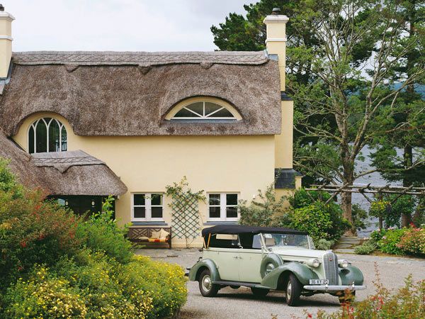 Exterior of Sheen Falls Lodge in Count Kerry, Ireland