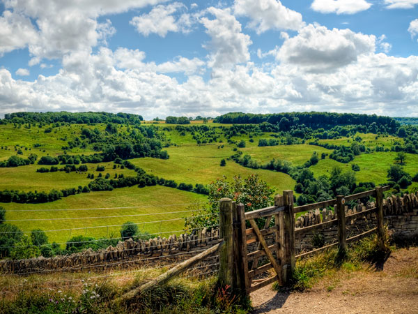 Cotswolds countryside in England