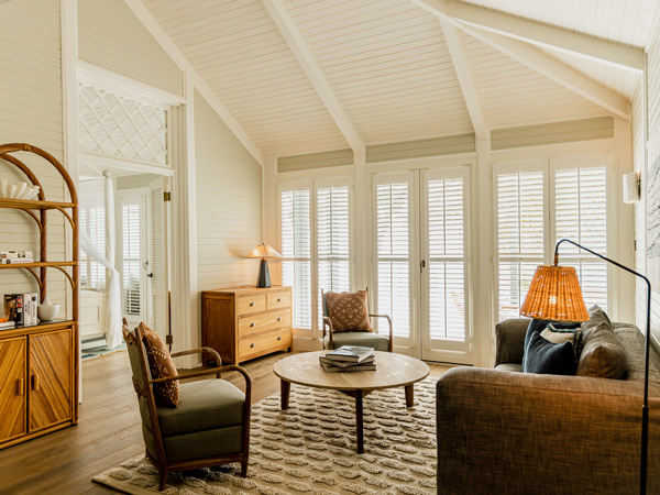 The chic interiors of a Soho Beach House villa in Canouan Island