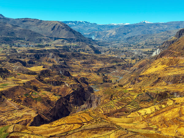 The Colca Canyon region in the Peruvian Andes