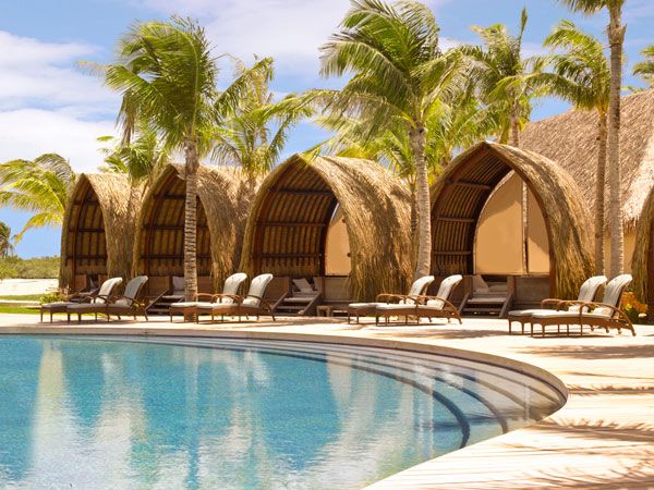 Pool area in Le Meridien, Bora Bora, Tahiti