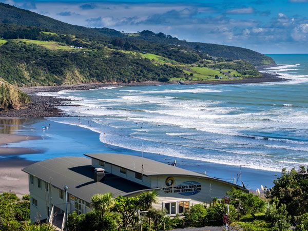 Raglan beach in New Zealand