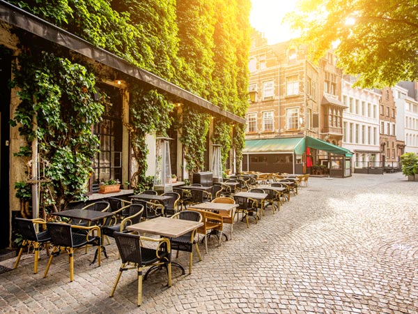 Cafe terrace in Antwerp, Belgium