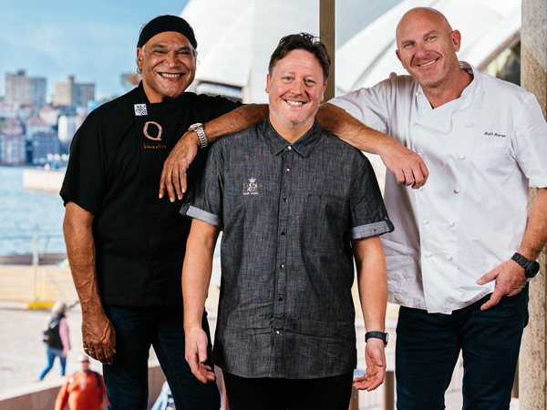 Mark Olive, Darren Purchase and Matt Moran. (Image: David Li)