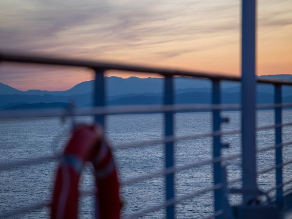 Ocean cruising near Cinque Terre.