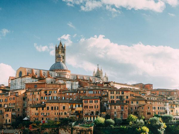 Scenic view of Siena from viewpoint