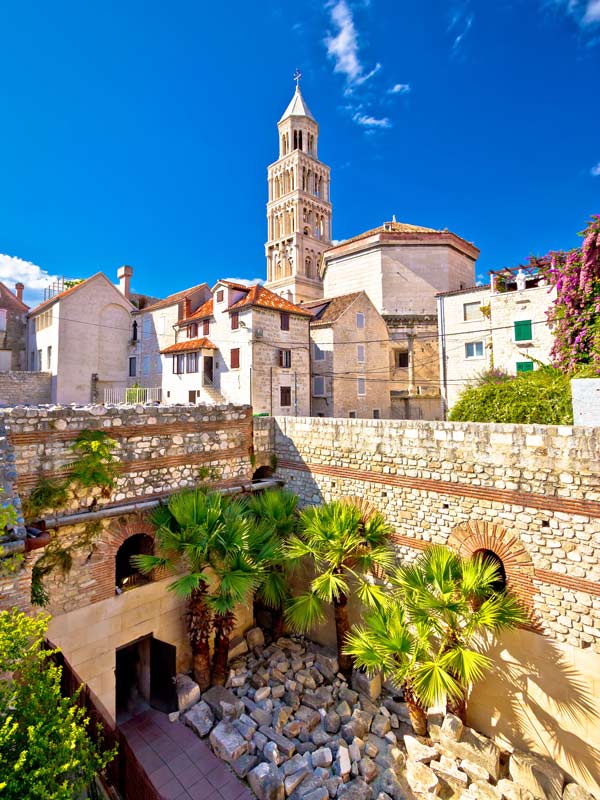 Split historic architecture of Diocletians palace