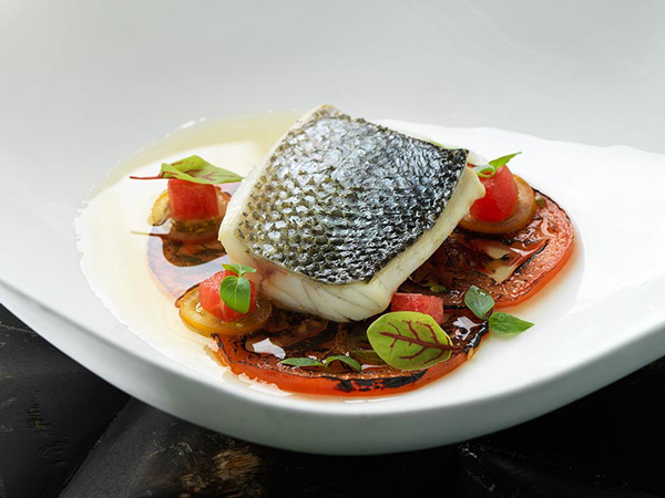 Seafood dish at Cabbanes restaurant in Mykonos, Greece