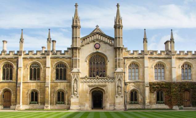 A historic building in Cambridge University, England