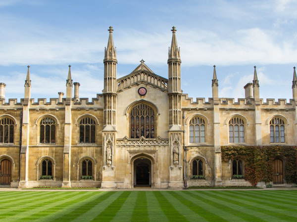 A historic building in Cambridge University, England