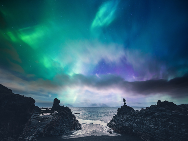 The northern lights, seen in Iceland