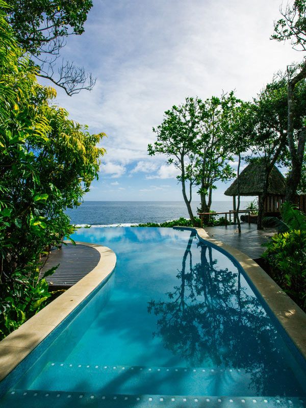 The infinity pool at Namale Resort and Spa in Fiji