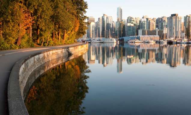 A section of Stanley Park in Vancouver City, Canada