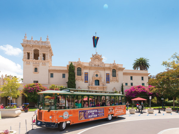 old town trolley tours at BalBoa Park